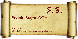 Prack Bagamér névjegykártya